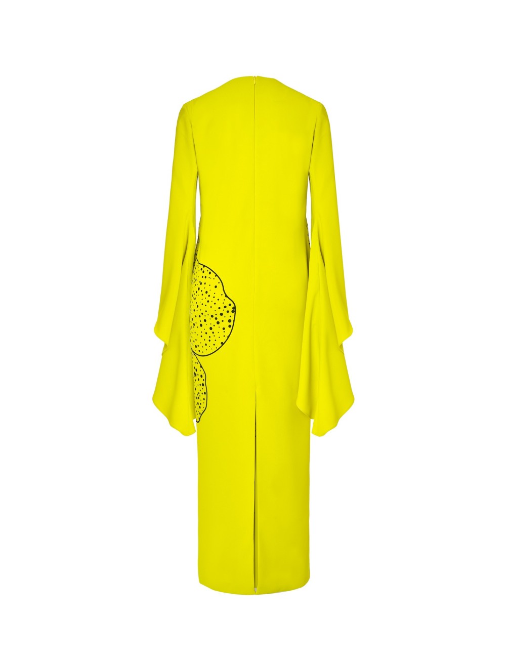 Pertegaz Vestido Volantes Con Print Y Bordado Floral Amarillo