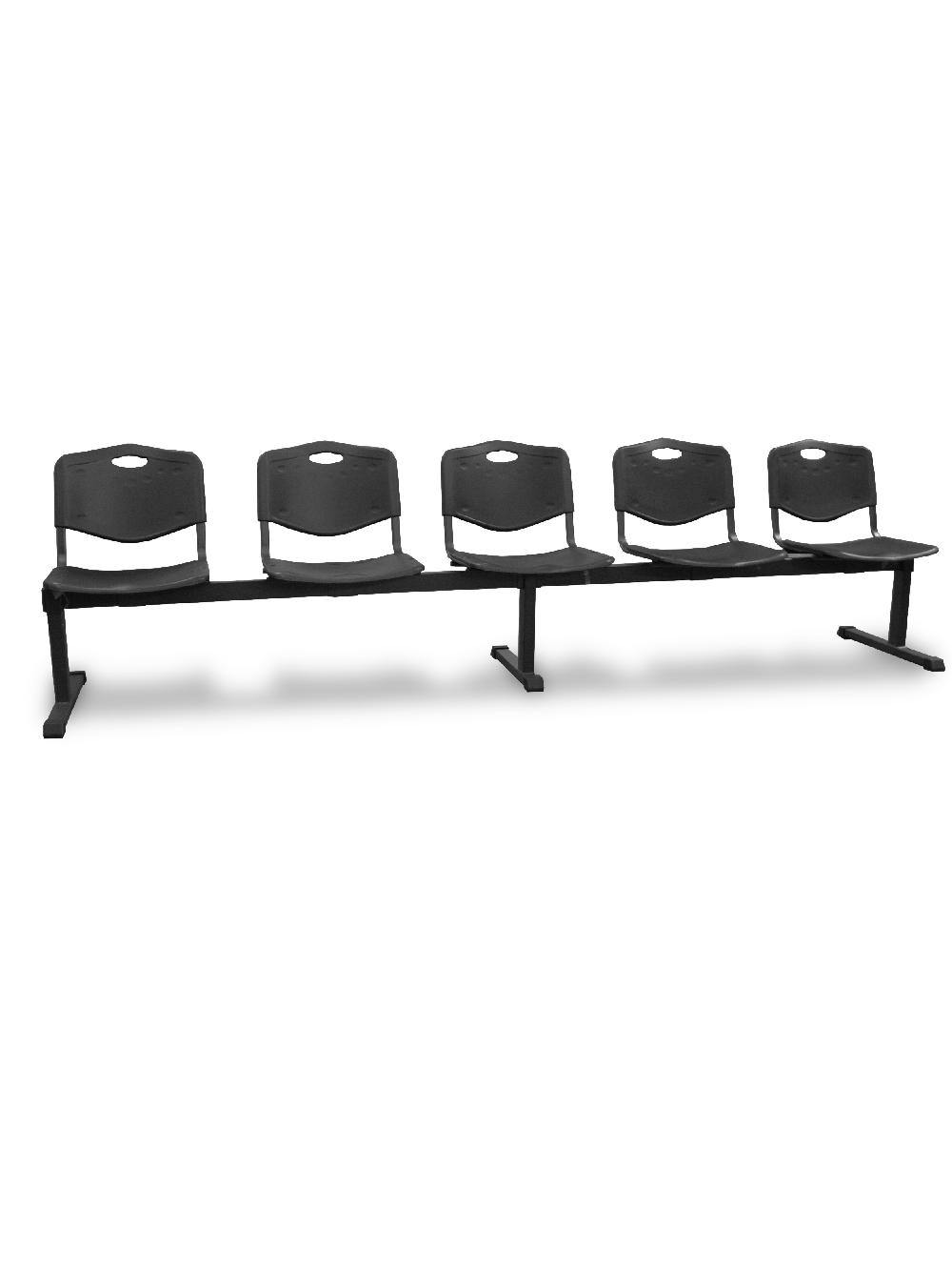 piqueras y crespo Bancada Iso plastic 5 plazas PVC color negro