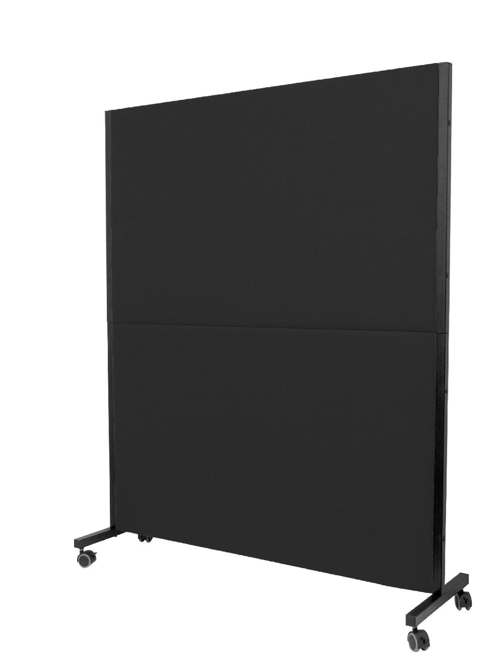 piqueras y crespo Biombo Valdeganga similpiel negro con ruedas con freno