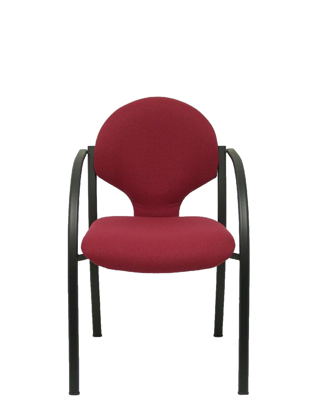 Piqueras Y Crespo Pack 2 Sillas Hellin Chasis Negro Bali Granate