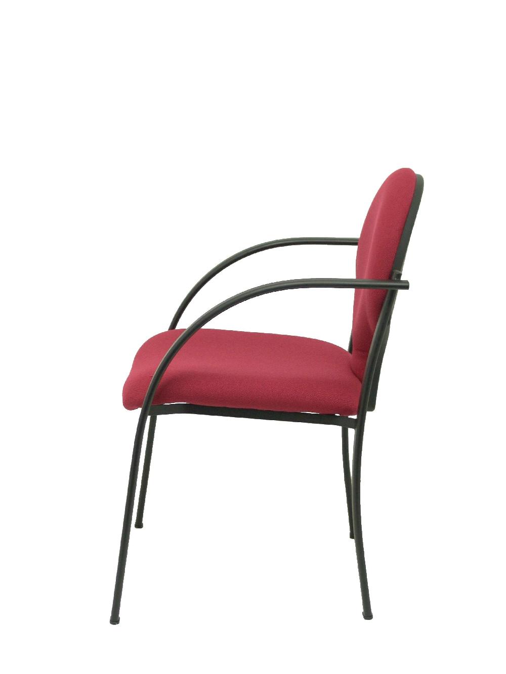 Piqueras Y Crespo Pack 2 Sillas Hellin Chasis Negro Bali Granate