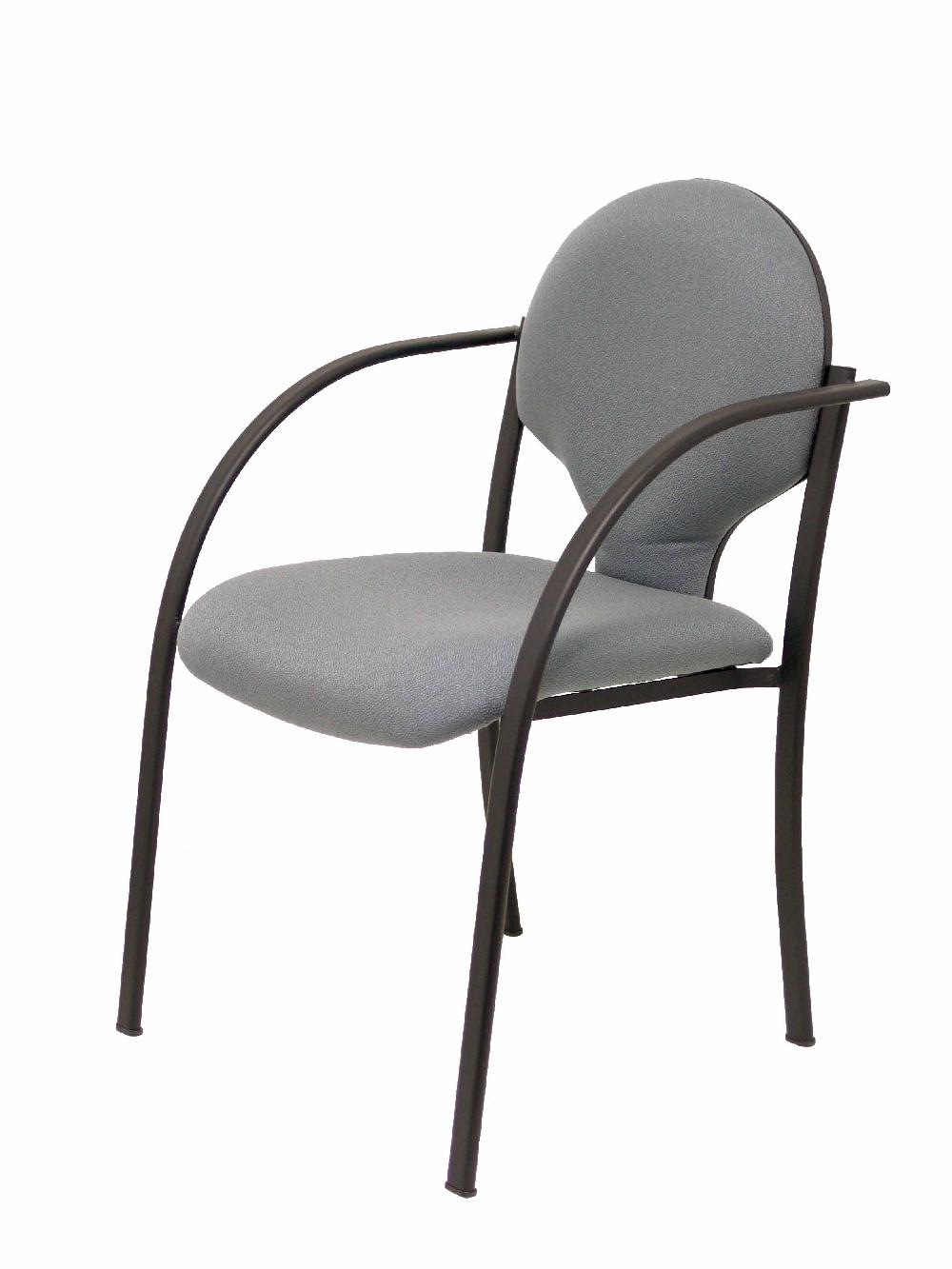 Piqueras Y Crespo Pack 2 Sillas Hellin Chasis Negro Bali Gris