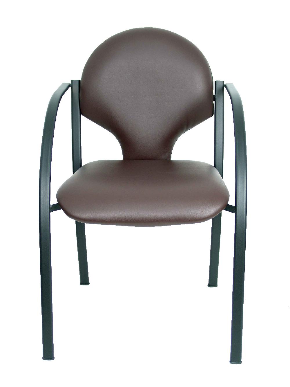 Piqueras Y Crespo Pack 2 Sillas Hellin Chasis Negro Similpiel Marrón Oscuro