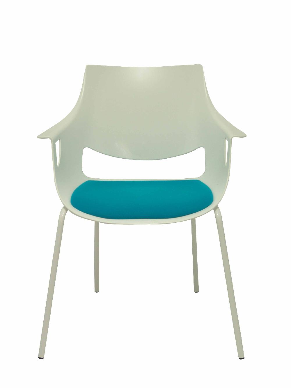 Piqueras Y Crespo Pack 3 Sillas Saceruela Carcasa Blanca Asiento Azul