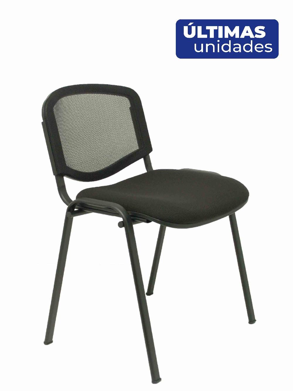 piqueras y crespo Pack 4 sillas Garaballa malla negra y bali negro