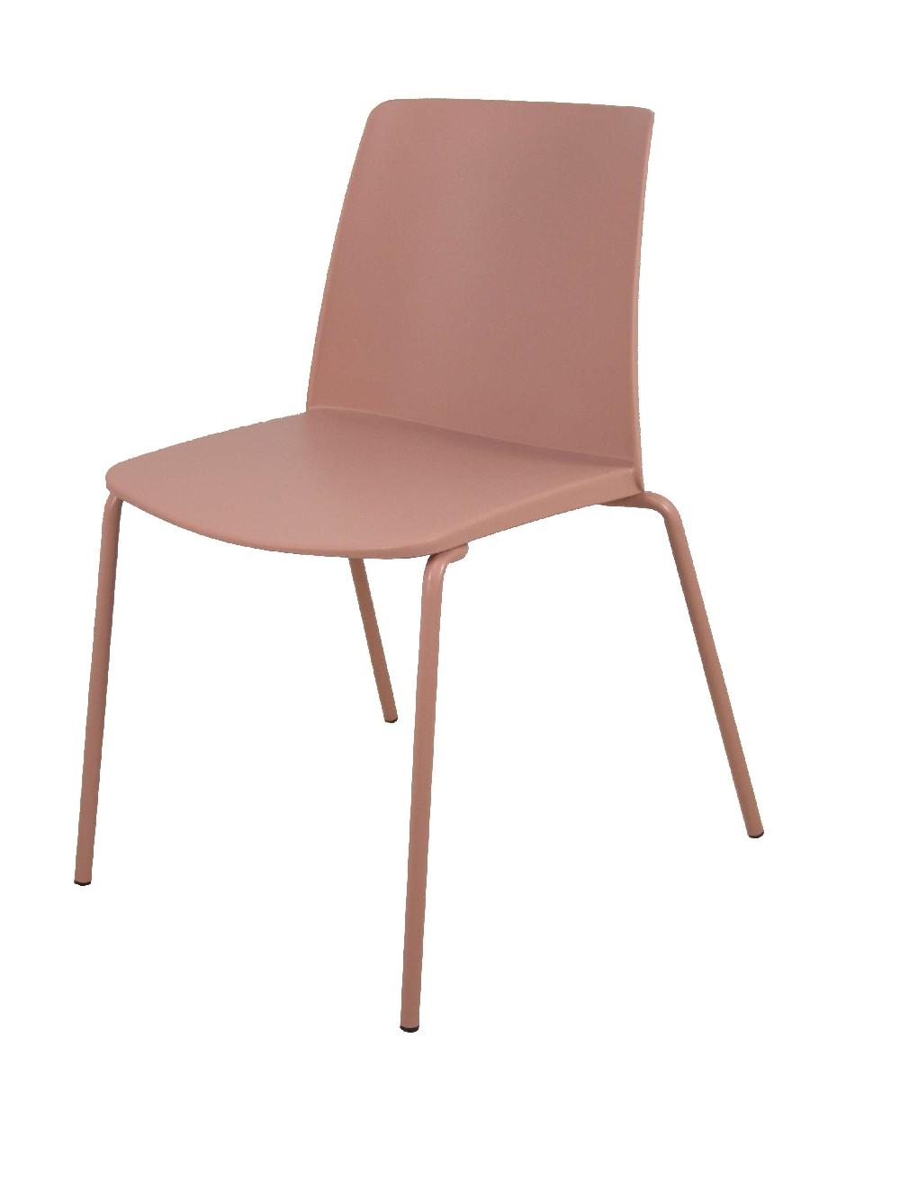 Piqueras Y Crespo Pack 4 Sillas Orgaz PVC Rosa Chasis Rosa