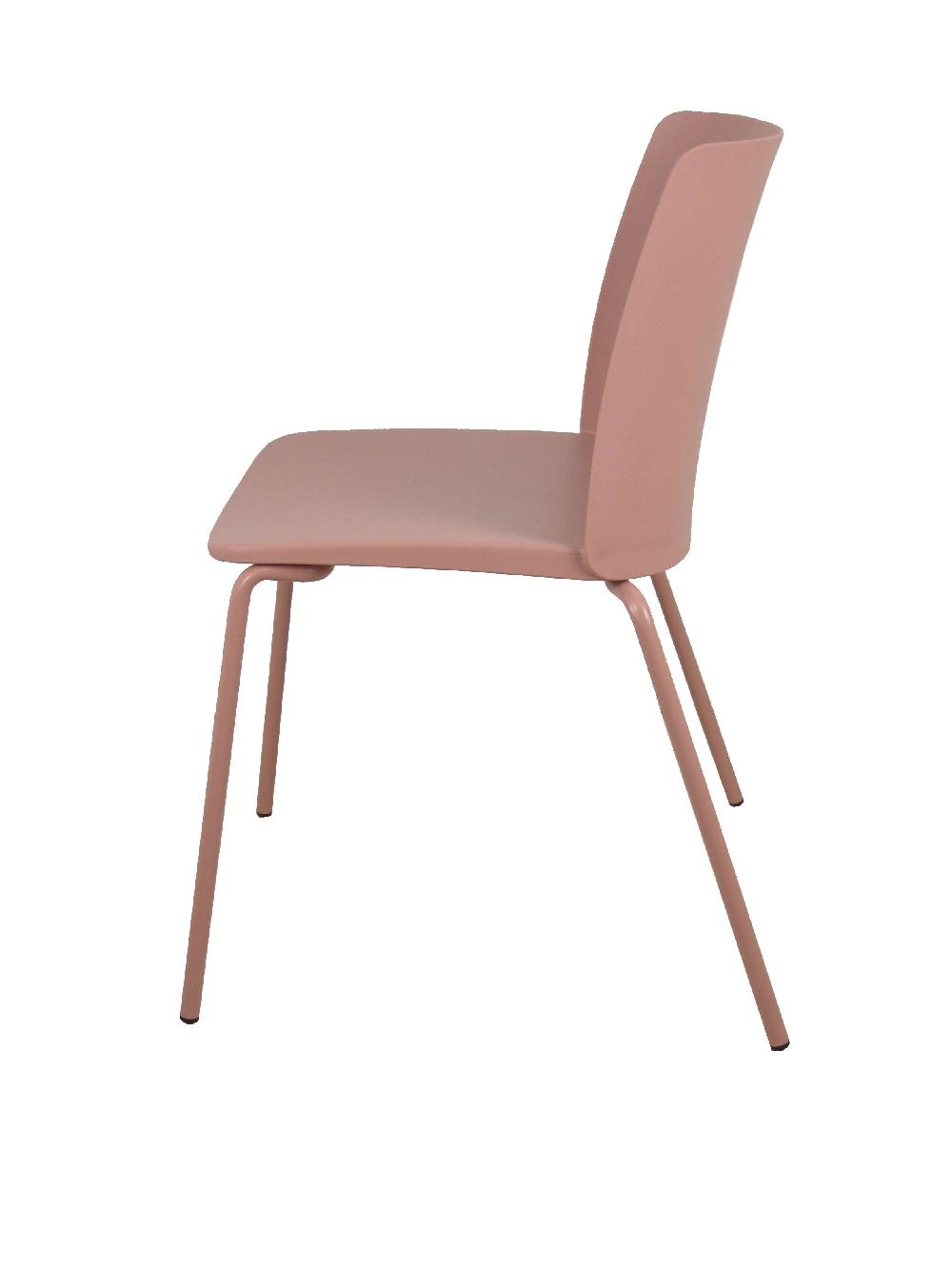 Piqueras Y Crespo Pack 4 Sillas Orgaz PVC Rosa Chasis Rosa