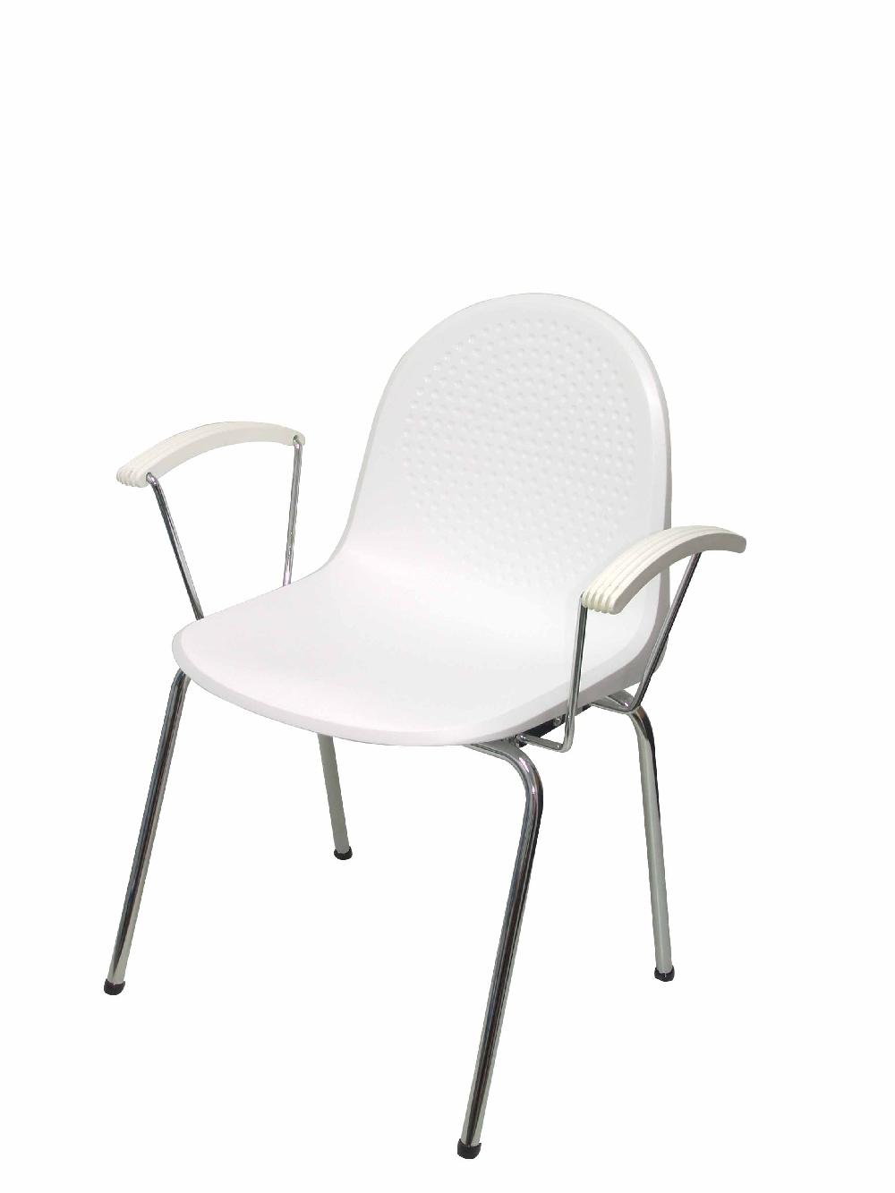 Piqueras Y Crespo Pack 4 Sillas Ves Plástico Blanco