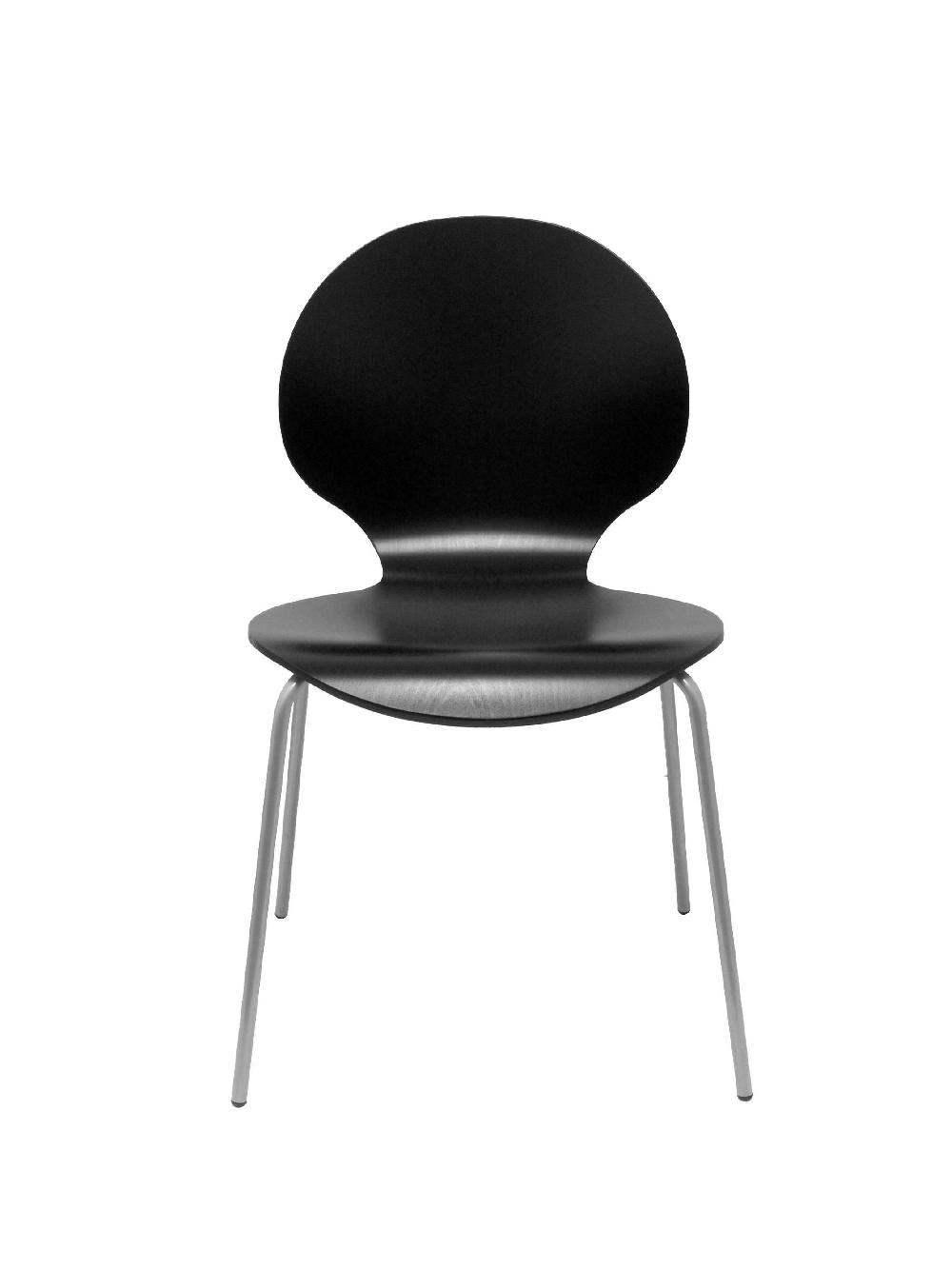 Piqueras Y Crespo Pack 4 Sillas Peñas Madera Negro