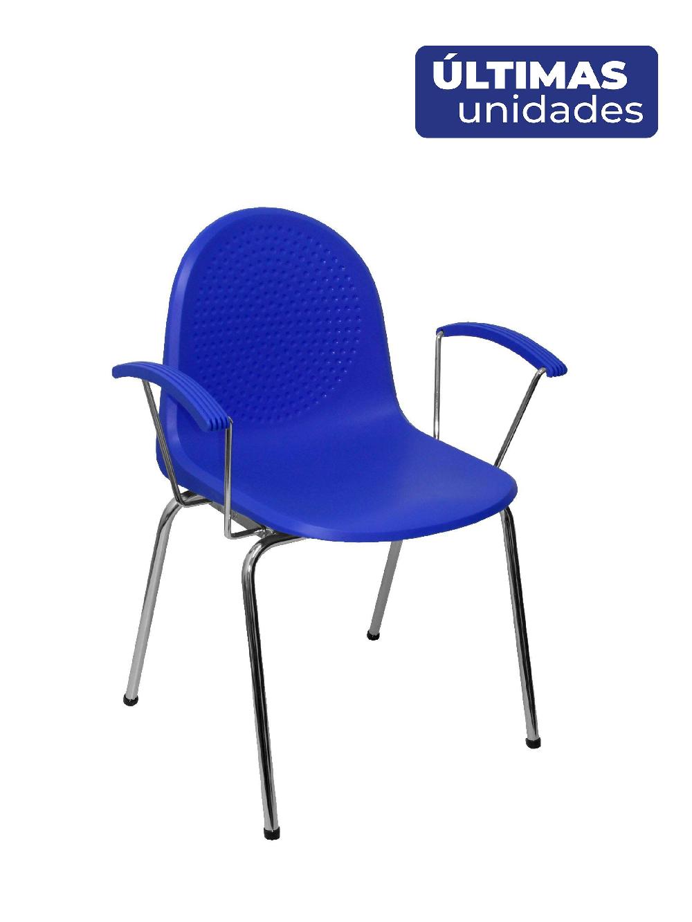 Piqueras Y Crespo Pack 4 Sillas Ves Plástico Azul