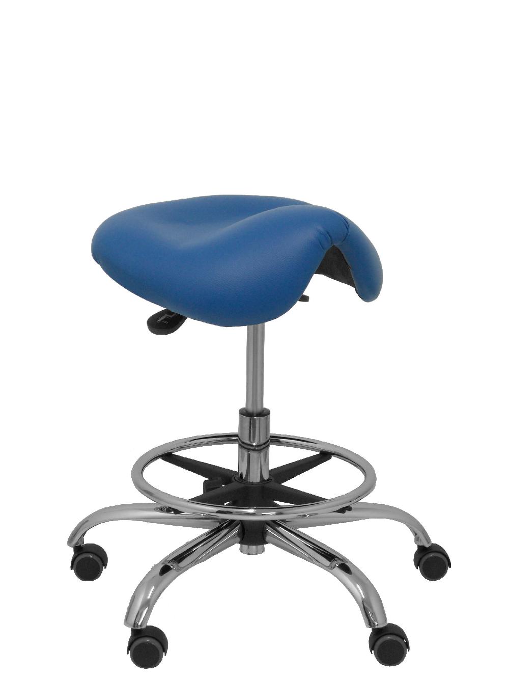 piqueras y crespo Taburete Alatoz similpiel azul