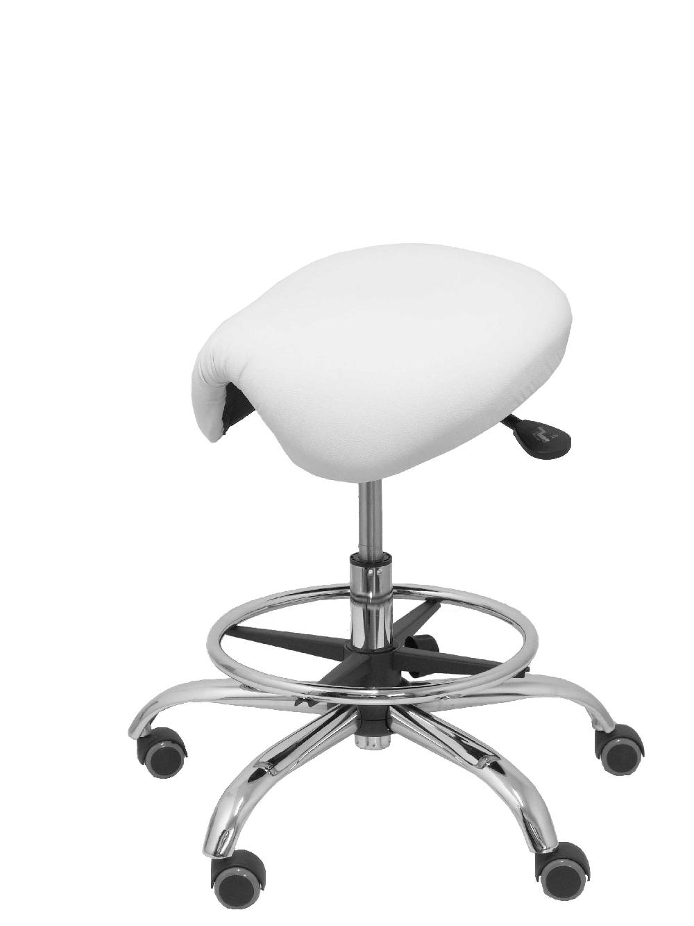 Piqueras Y Crespo Taburete Alatoz Similpiel Blanco