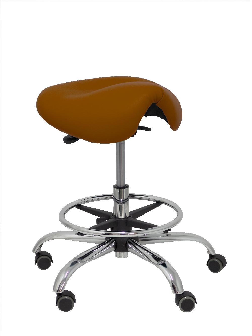 piqueras y crespo Taburete Alatoz similpiel marrón