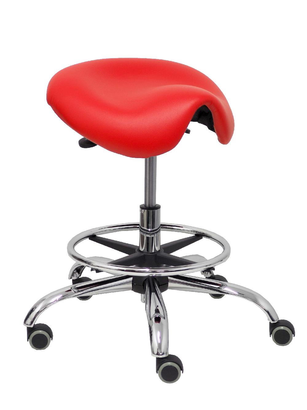 piqueras y crespo Taburete Alatoz similpiel rojo