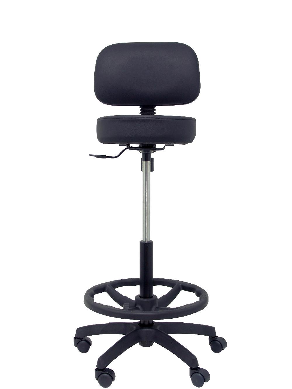 Piqueras Y Crespo Taburete Llanos Similpiel Negro