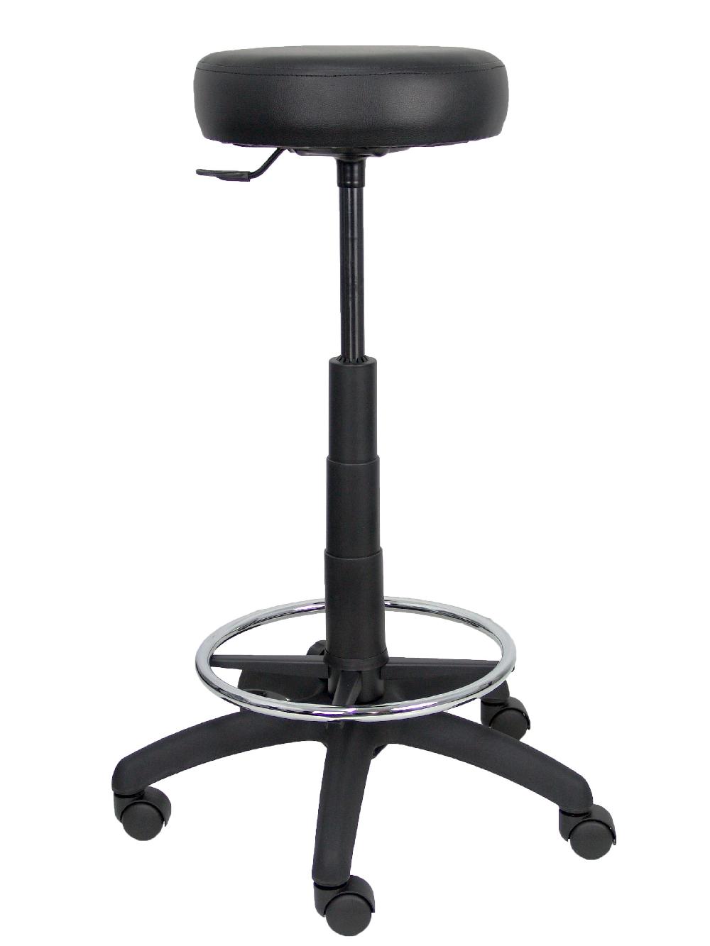 piqueras y crespo Taburete Tolosa similpiel negro