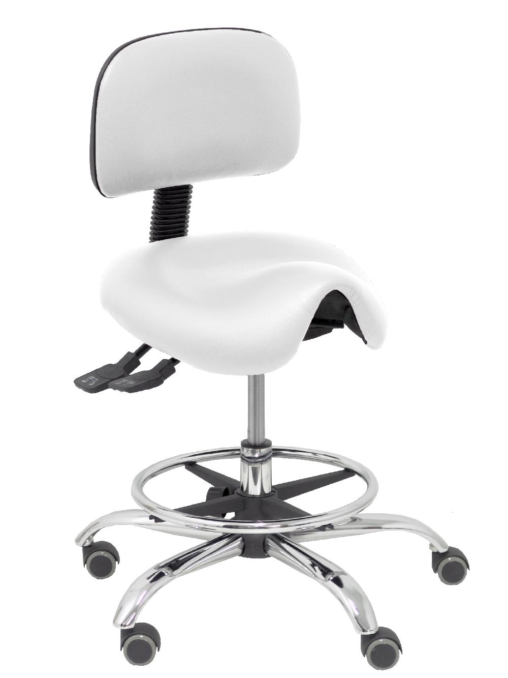 Piqueras Y Crespo Taburete Zarza Similpiel Blanco