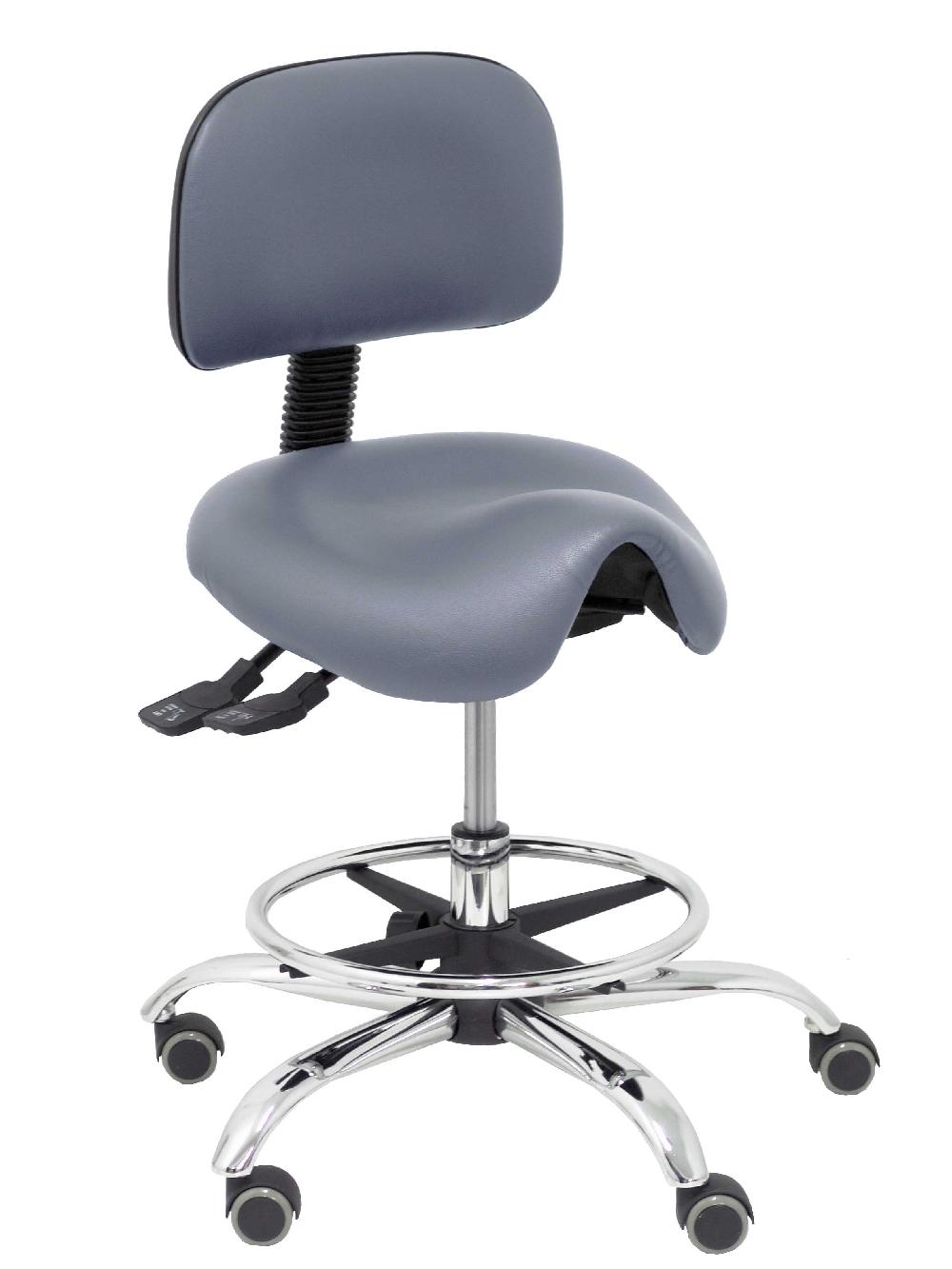 piqueras y crespo Taburete Zarza similpiel gris