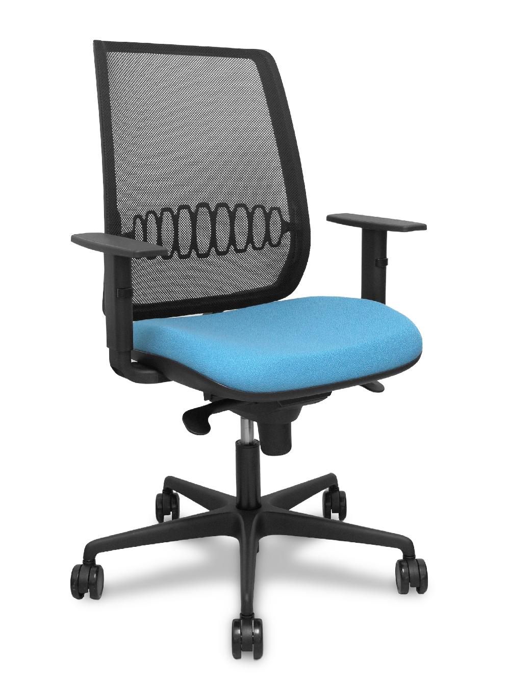 piqueras y crespo Silla Alares sincro malla negra bali azul cielo brazo regulable