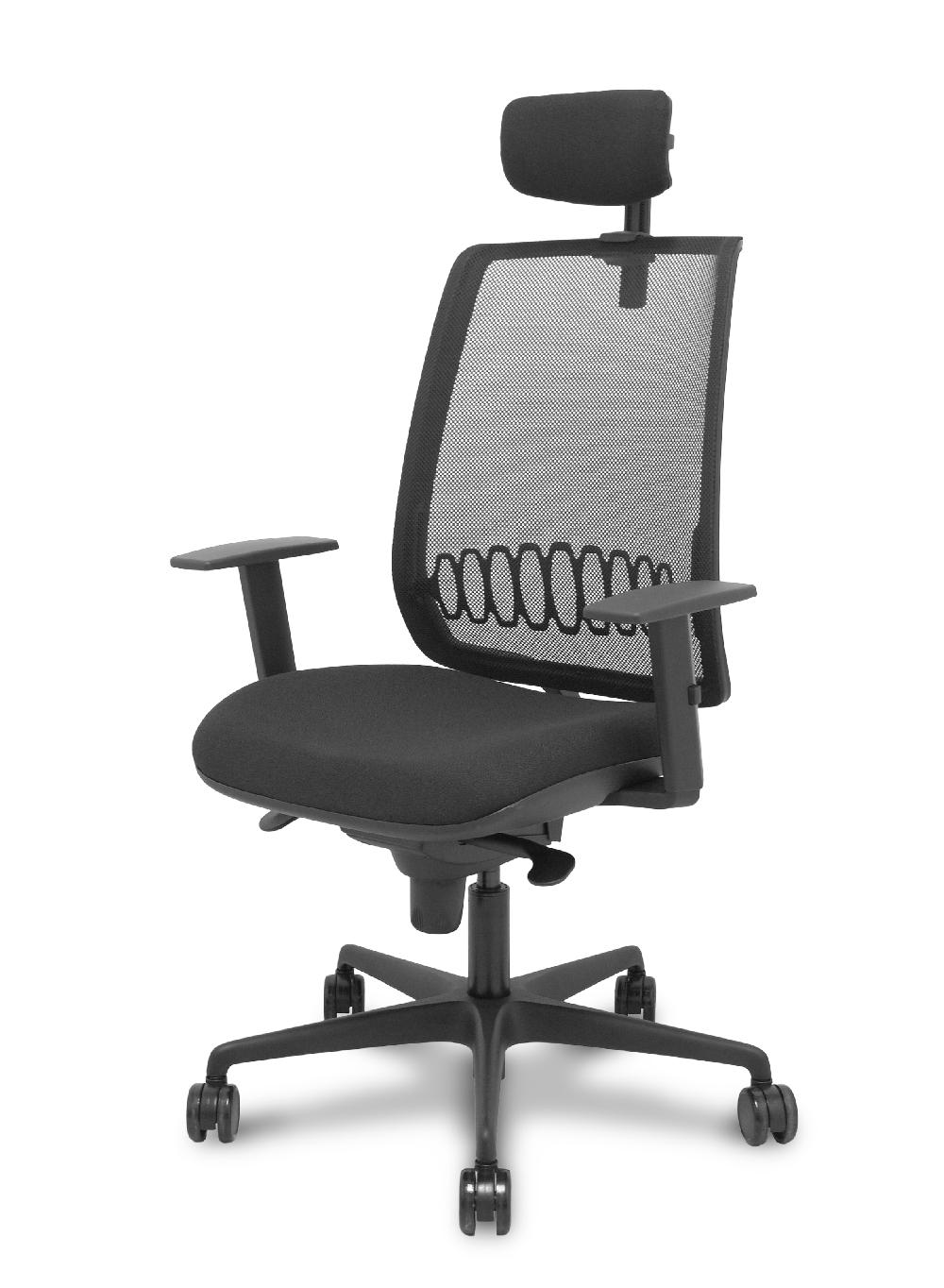 Piqueras Y Crespo Silla Alares Sincro Malla Negra Bali Negro Brazo Regulable Cabecero Regulable