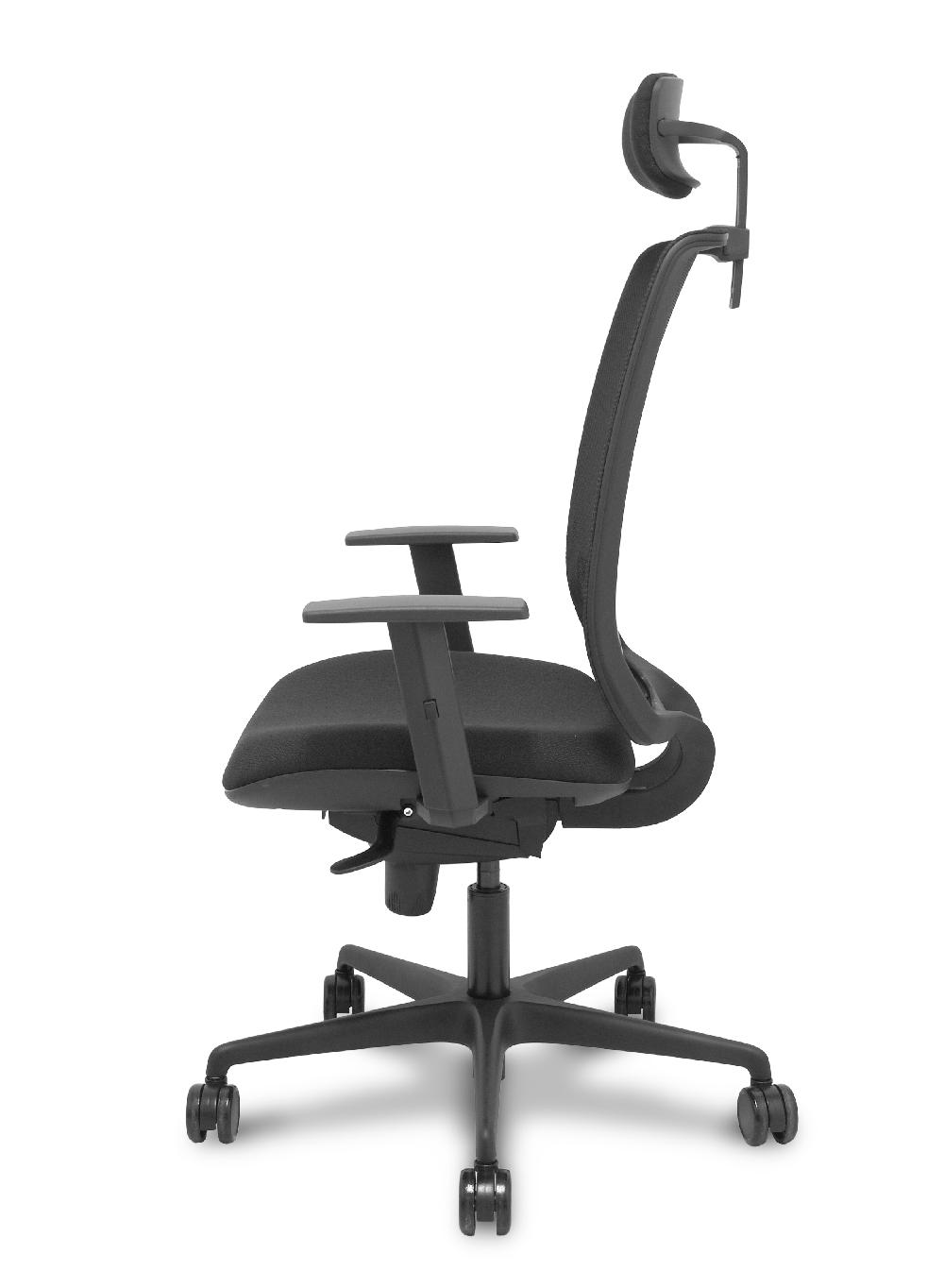 Piqueras Y Crespo Silla Alares Sincro Malla Negra Bali Negro Brazo Regulable Cabecero Regulable