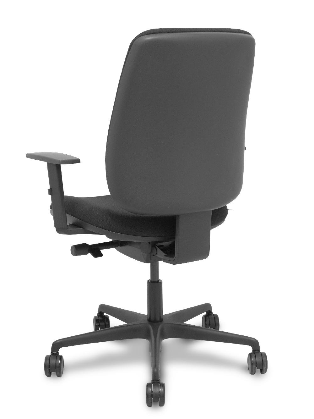 Piqueras Y Crespo Silla Alares Traslack Tapizada Bali Negro Brazo Regulable