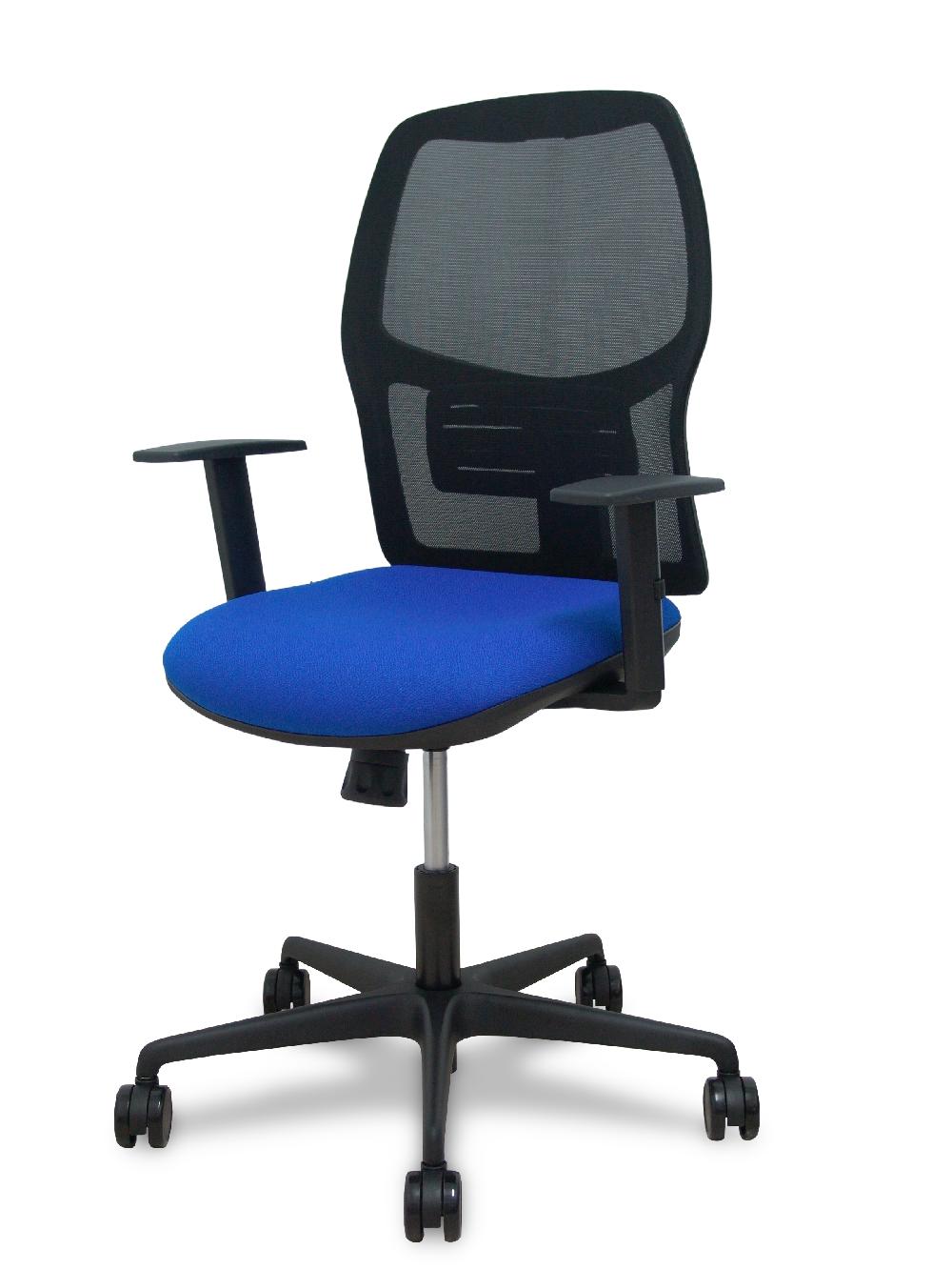 Piqueras Y Crespo Silla Alfera Sincro Malla Negra Bali Azul Brazo Regulable