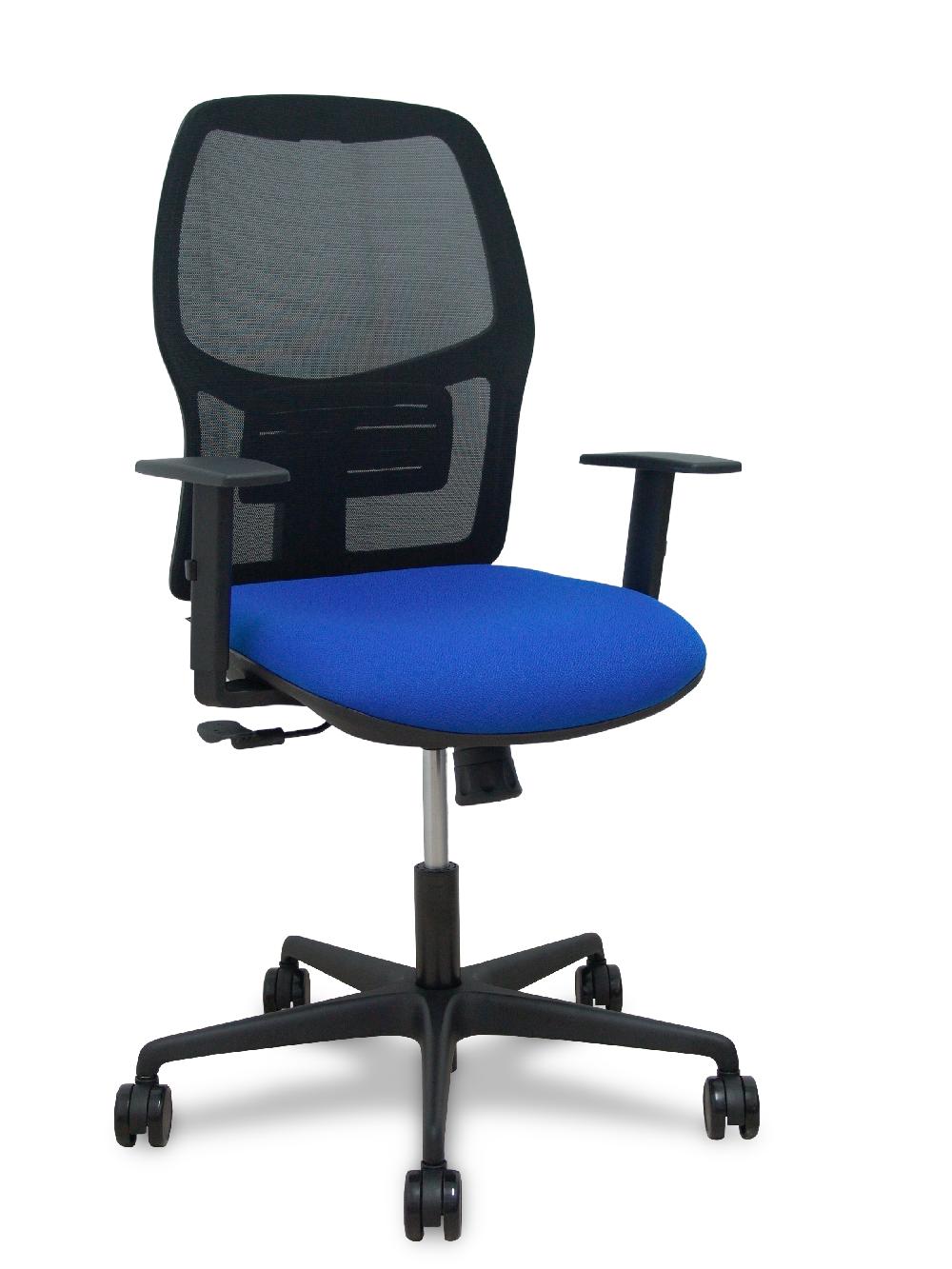 piqueras y crespo Silla Alfera sincro malla negra bali azul brazo regulable