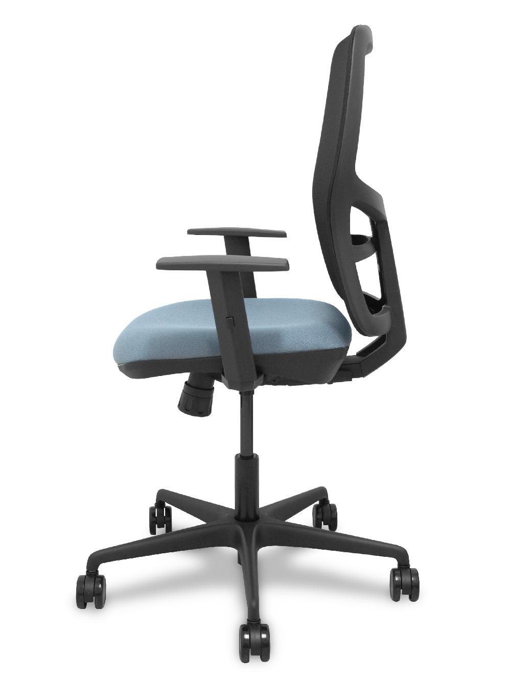 Piqueras Y Crespo Silla Alfera Sincro Malla Negra Bali Gris Brazo Regulable