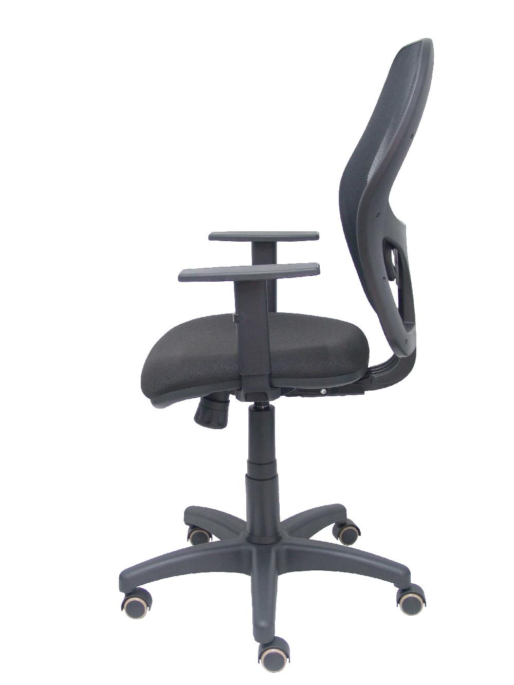 Piqueras Y Crespo Silla Alocén Malla Negra Asiento Bali Negro Brazos Regulables Ruedas De Parqué