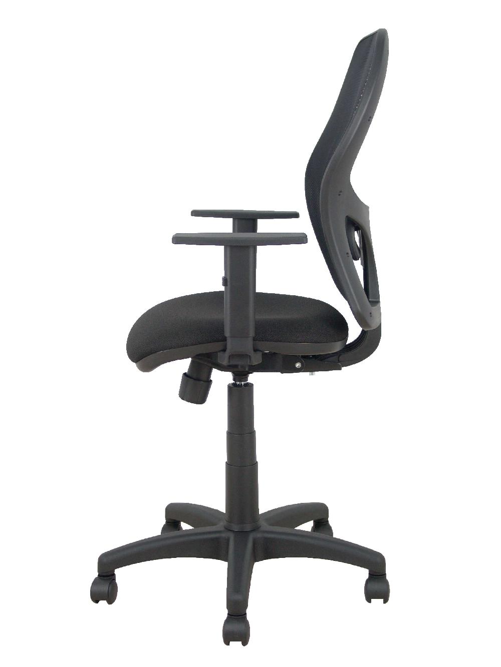 Piqueras Y Crespo Silla Alocén Traslack Malla Negra Asiento Bali Negro Brazos Regulables