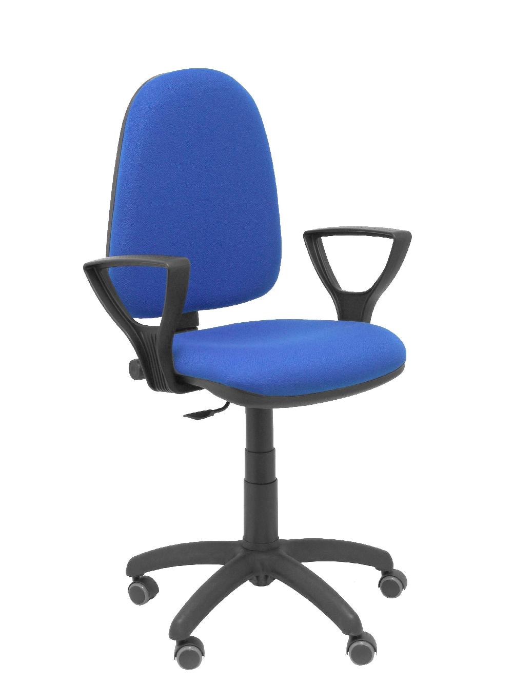 piqueras y crespo Silla Ayna bali azul brazos fijos ruedas de parqué