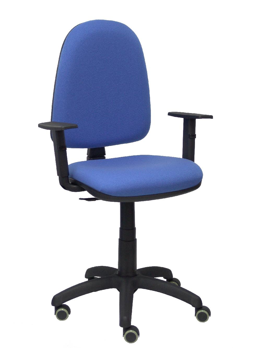 piqueras y crespo Silla Ayna bali azul claro brazos regulables ruedas de parqué