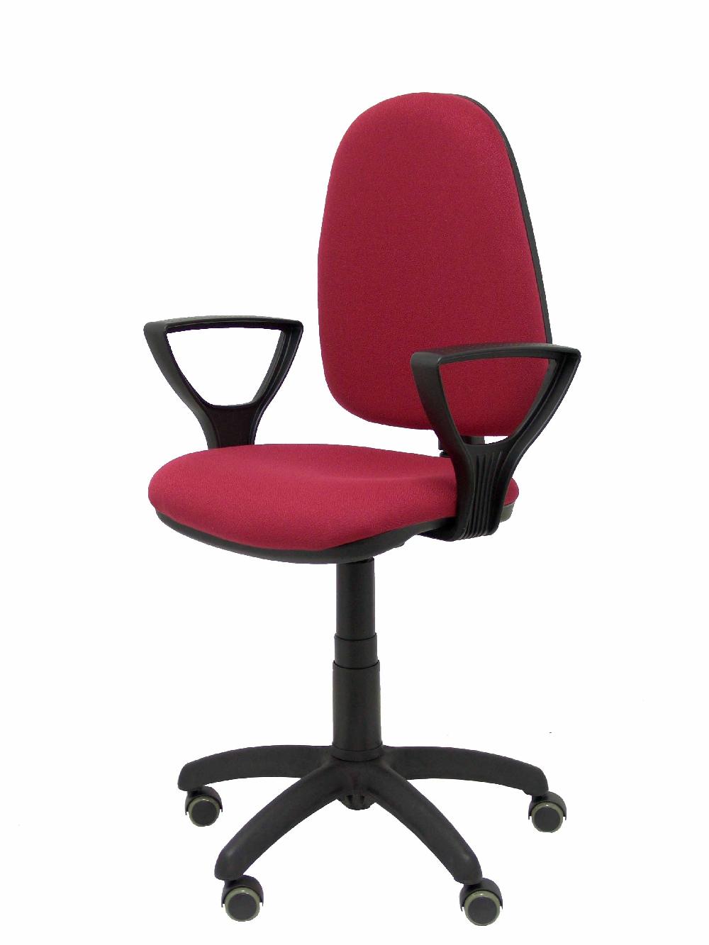 Piqueras Y Crespo Silla Ayna Bali Granate Brazos Fijos Ruedas De Parqué