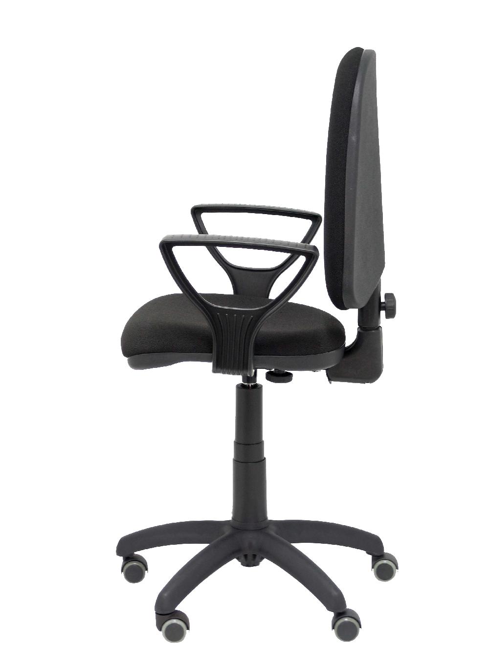 Piqueras Y Crespo Silla Ayna Bali Negro Brazos Fijos Ruedas De Parqué