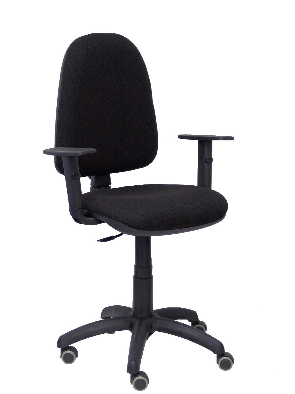 Piqueras Y Crespo Silla Ayna Bali Negro Brazos Regulables Ruedas De Parqué