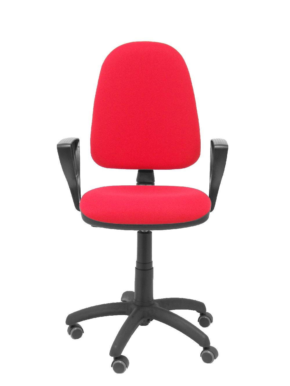 Piqueras Y Crespo Silla Ayna Bali Rojo Brazos Fijos Ruedas De Parqué