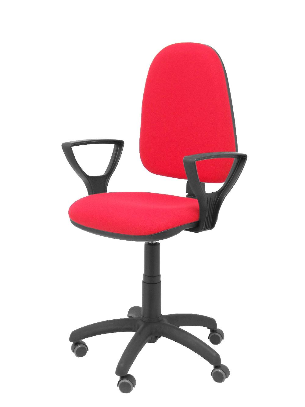 Piqueras Y Crespo Silla Ayna Bali Rojo Brazos Fijos Ruedas De Parqué