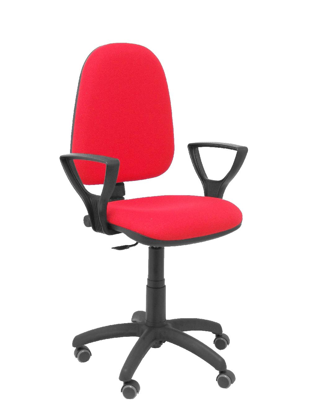 piqueras y crespo Silla Ayna bali rojo brazos fijos ruedas de parqué