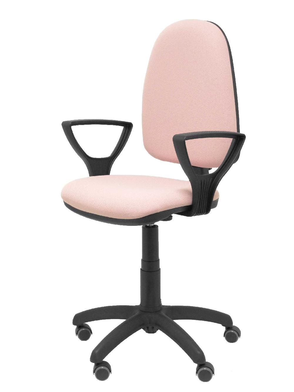 Piqueras Y Crespo Silla Ayna Bali Rosa Pálido Brazos Fijos Ruedas De Parqué