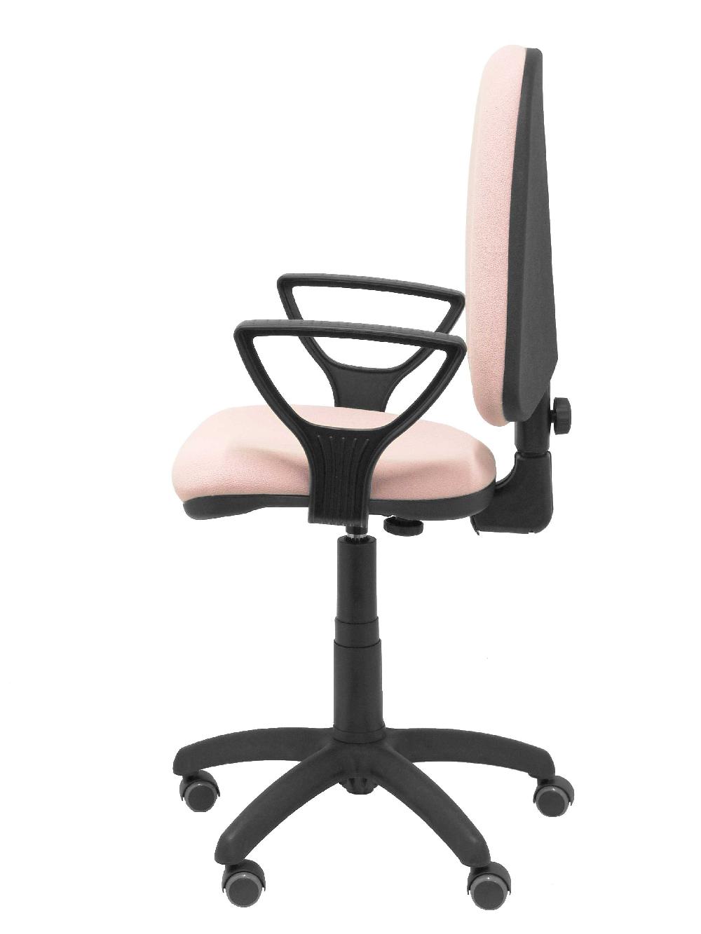 Piqueras Y Crespo Silla Ayna Bali Rosa Pálido Brazos Fijos Ruedas De Parqué