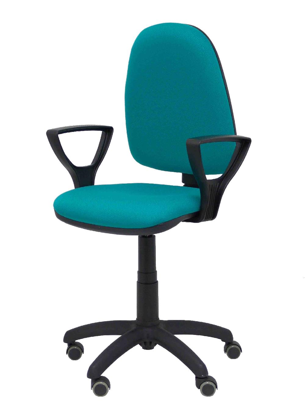 Piqueras Y Crespo Silla Ayna Bali Turquesa Brazos Fijos Ruedas De Parqué