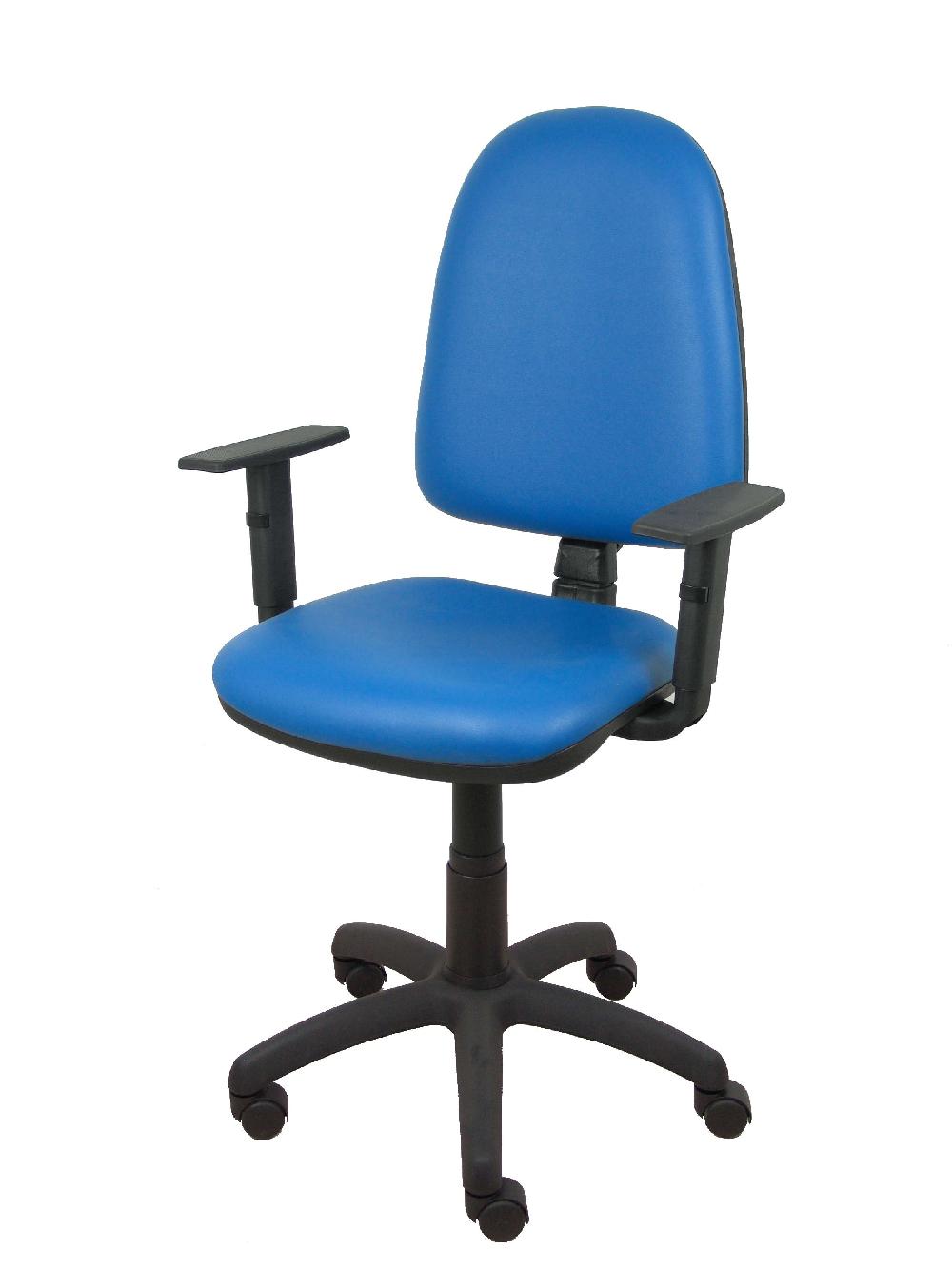 Piqueras Y Crespo Silla Ayna Similpiel Azul Brazos Regulables