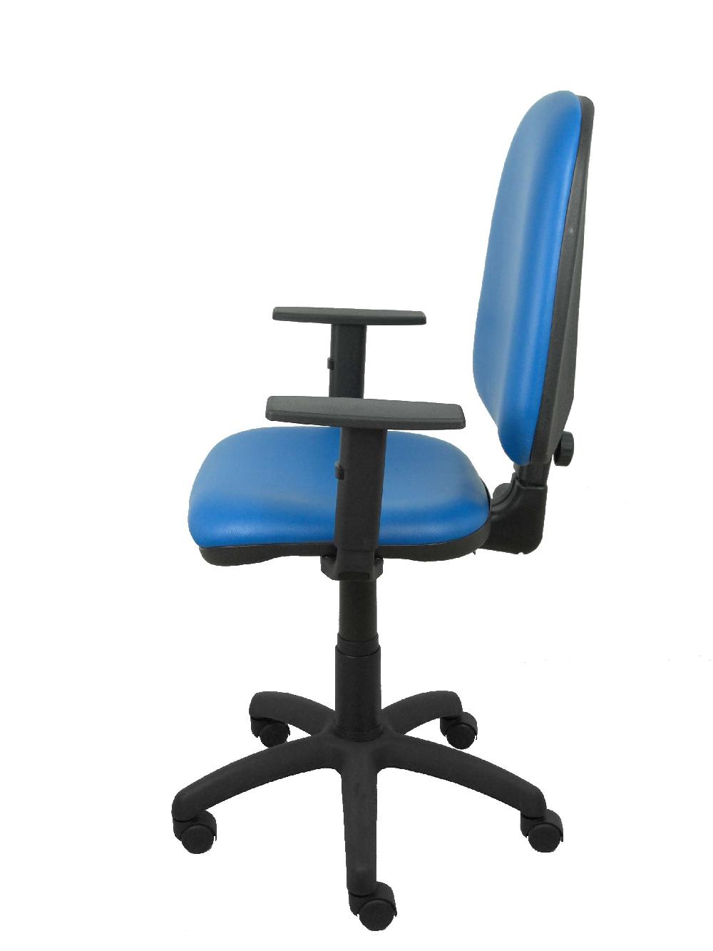 Piqueras Y Crespo Silla Ayna Similpiel Azul Brazos Regulables