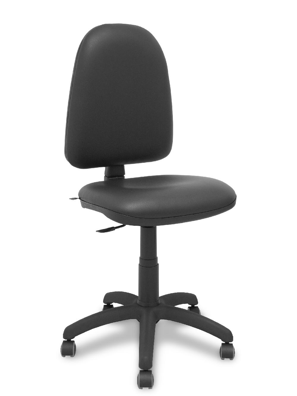 piqueras y crespo Silla Ayna similpiel negro ruedas de parqué