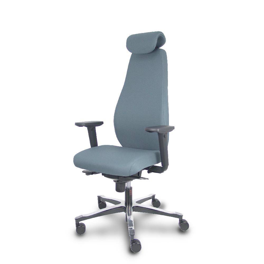 Piqueras Y Crespo Silla Bjarg Traslack Bondai Gris Brazo 3D Base Cromada Cabecero Y Lumbar