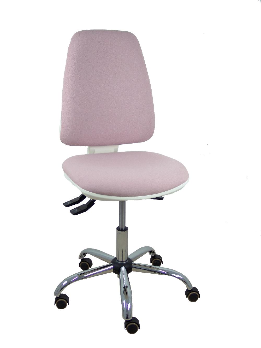 piqueras y crespo Silla Elche blanca asincro bali rosa ruedas de parqué