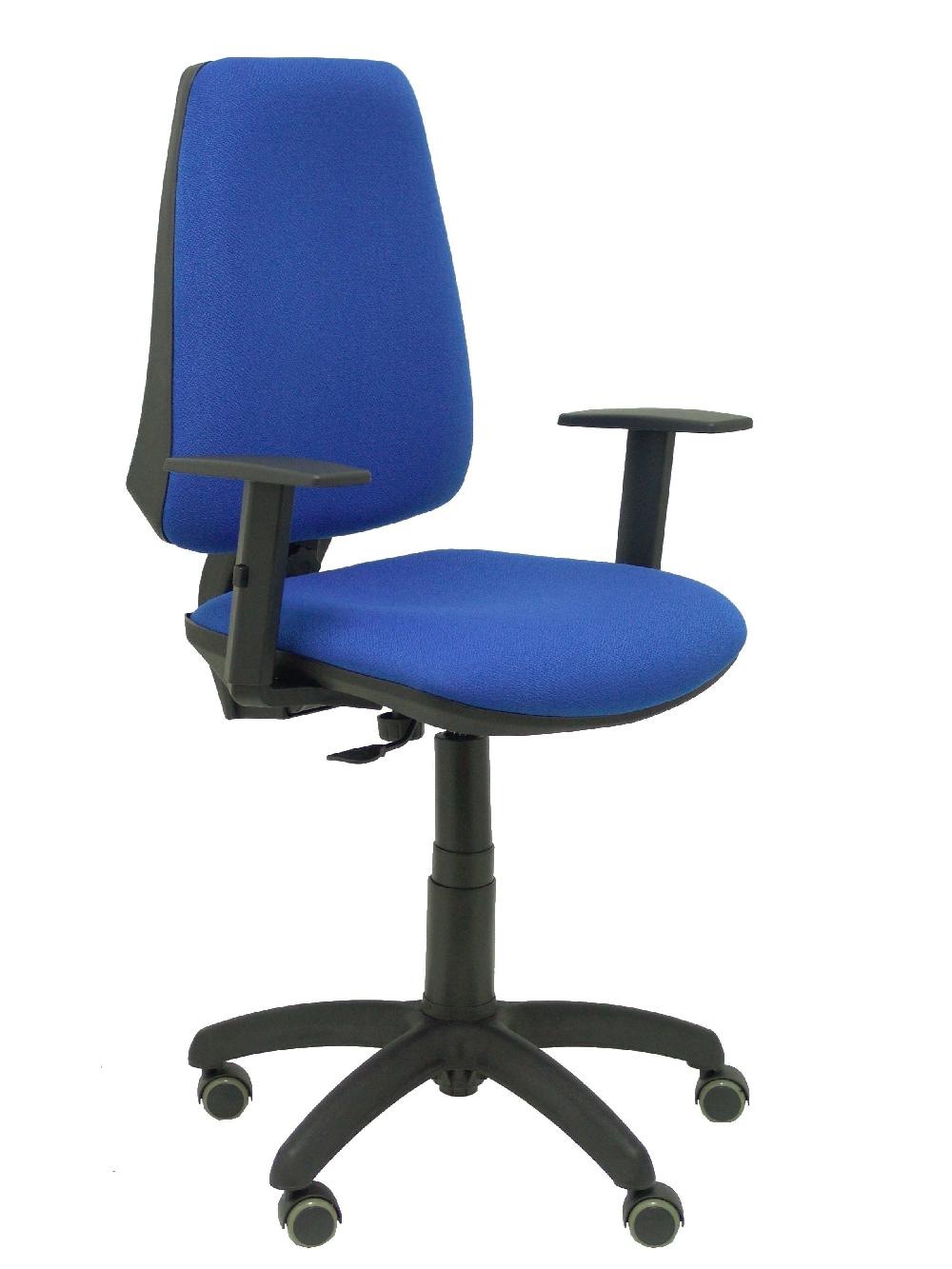 piqueras y crespo Silla Elche CP bali azul brazos regulables ruedas de parqué