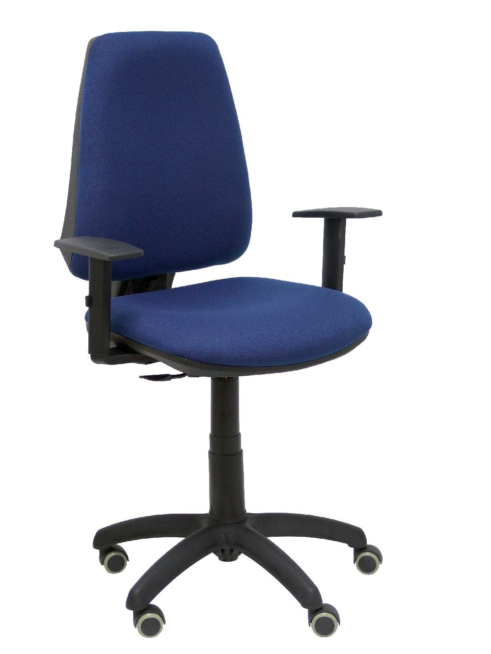 piqueras y crespo Silla Elche CP bali azul marino brazos regulables ruedas de parqué