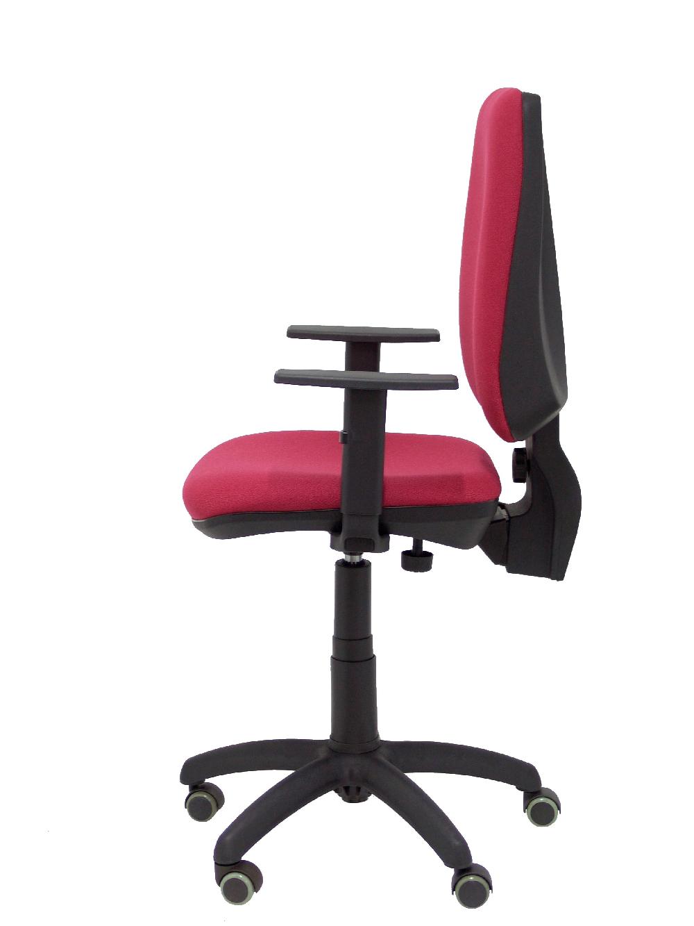 Piqueras Y Crespo Silla Elche CP Bali Granate Brazos Regulables Ruedas De Parqué